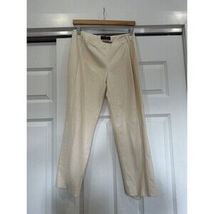 Piazza Sempione Womens M Beige Mania Pleated Straight Leg Pants Office Italy